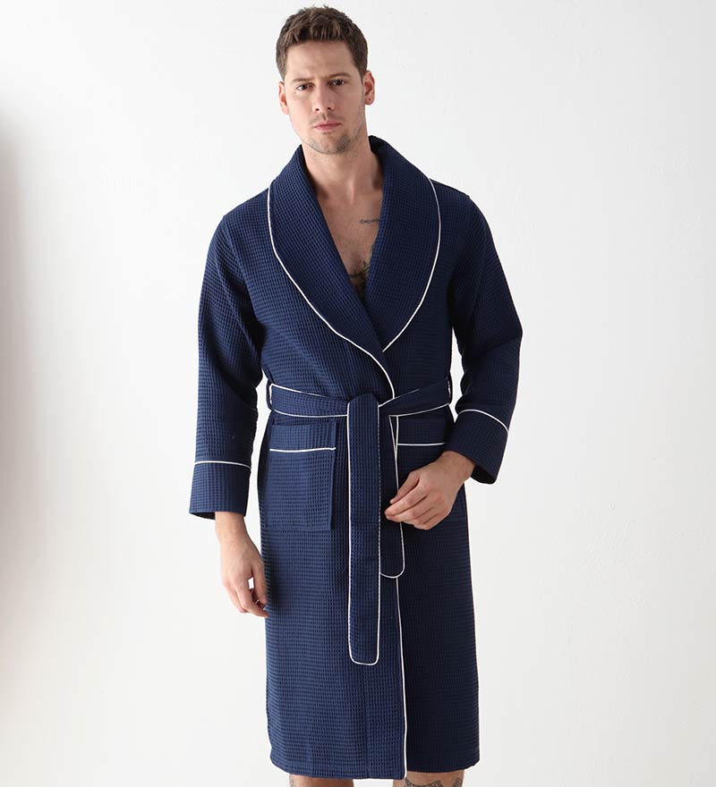 Men's Luxury Waffle Hotel Robe-10