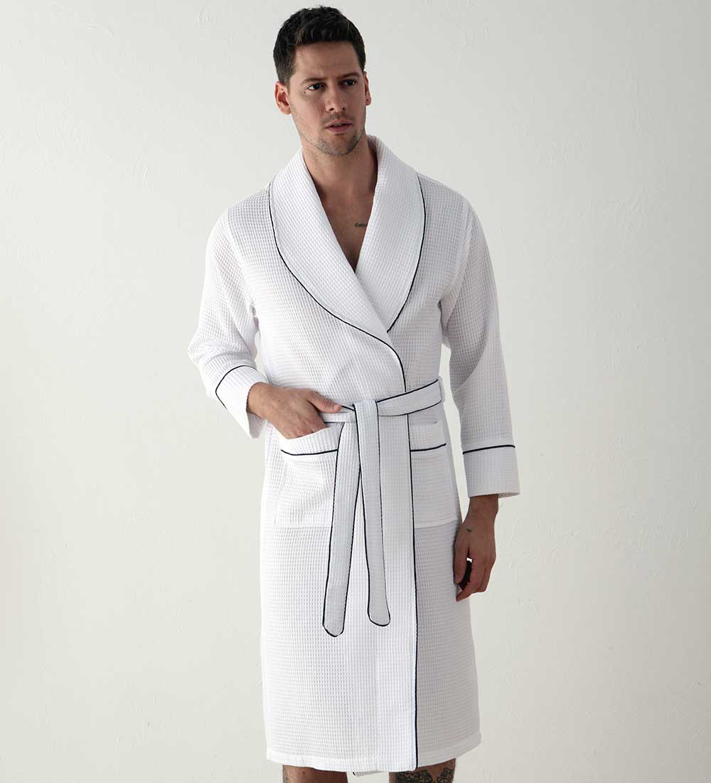 Men's Luxury Waffle Hotel Robe-12