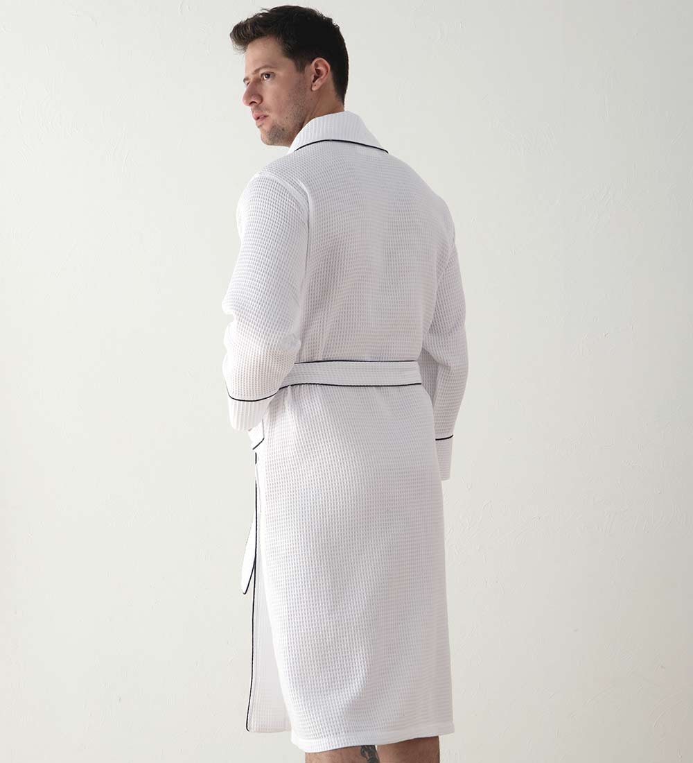 Men's Luxury Waffle Hotel Robe-13