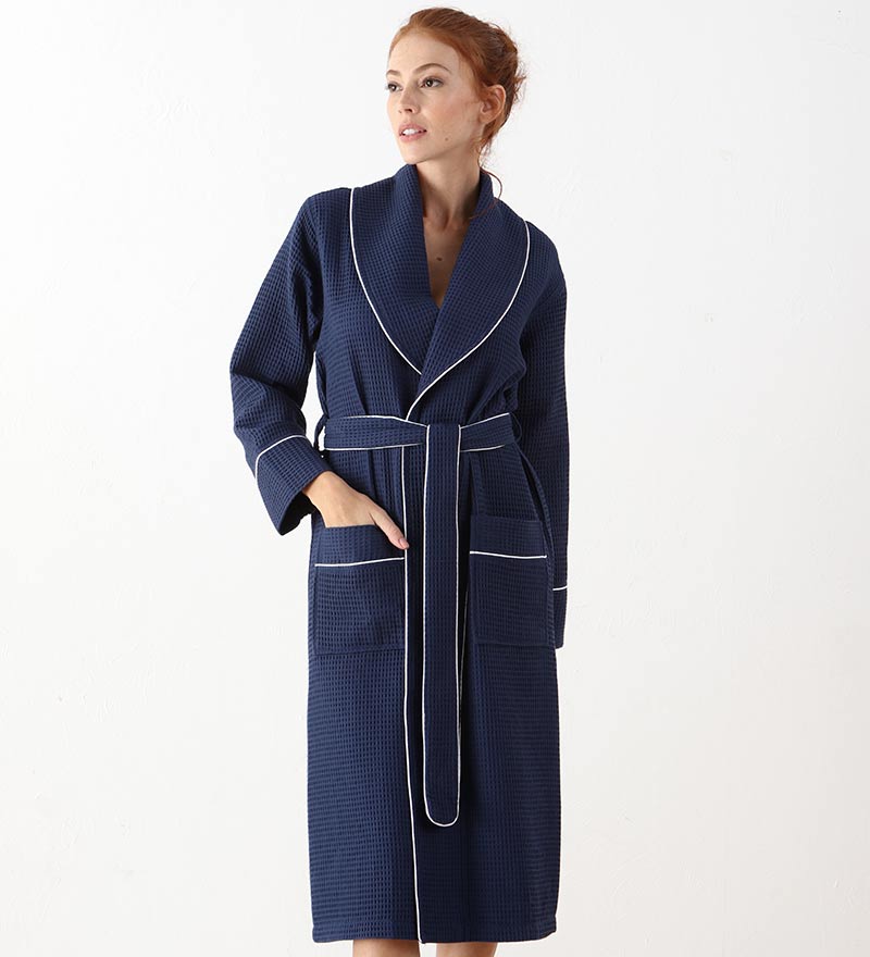 Women's Full Length Waffle Hotel Robe-9