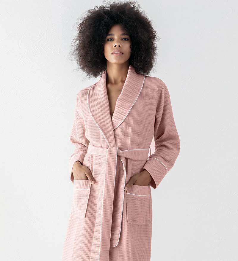 Women's Full Length Waffle Hotel Robe-7