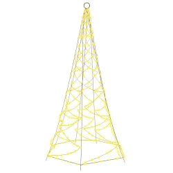 vidaXL Christmas Tree on Flagpole Warm White 200 LEDs 6 ft-0