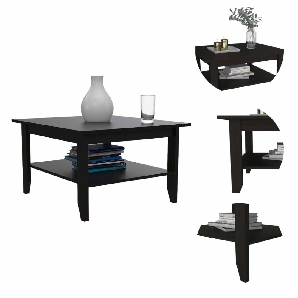 Coffee Table San Jose, One Shelf, Black Wengue Finish-1